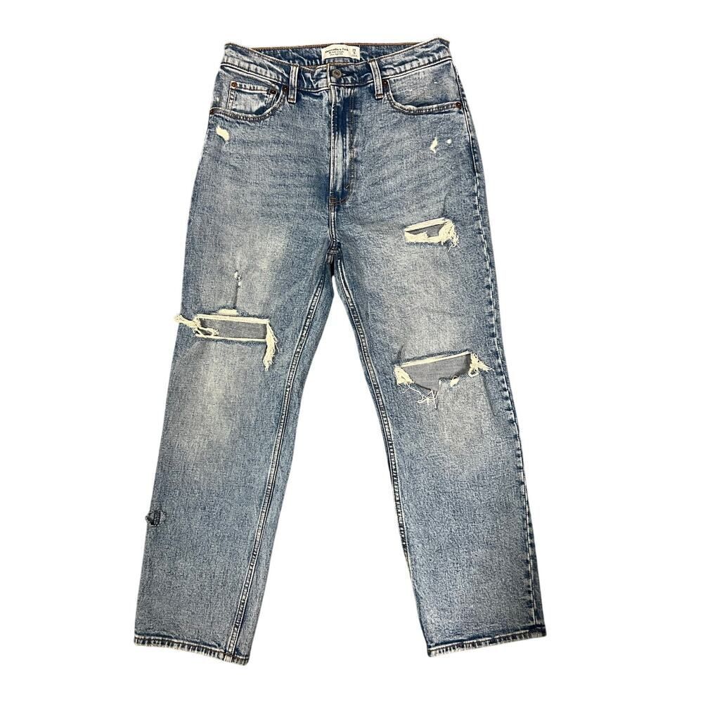 ABERCROMBIE & FITCH ULTRA HIGH RISE THE ANKLE STRAIGHT JEAN SIZE 8